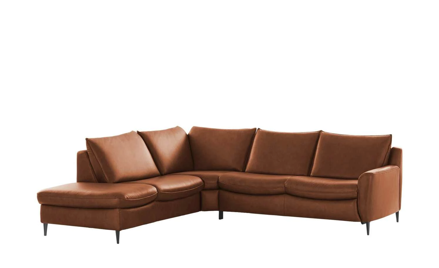 Wohnwert Ecksofa Leder Yola | Cognac (Braun-Orange) links ohne 4 Wohnwert Ecksofa Leder Yola | Cognac (Braun-Orange) links ohne – Bild 2