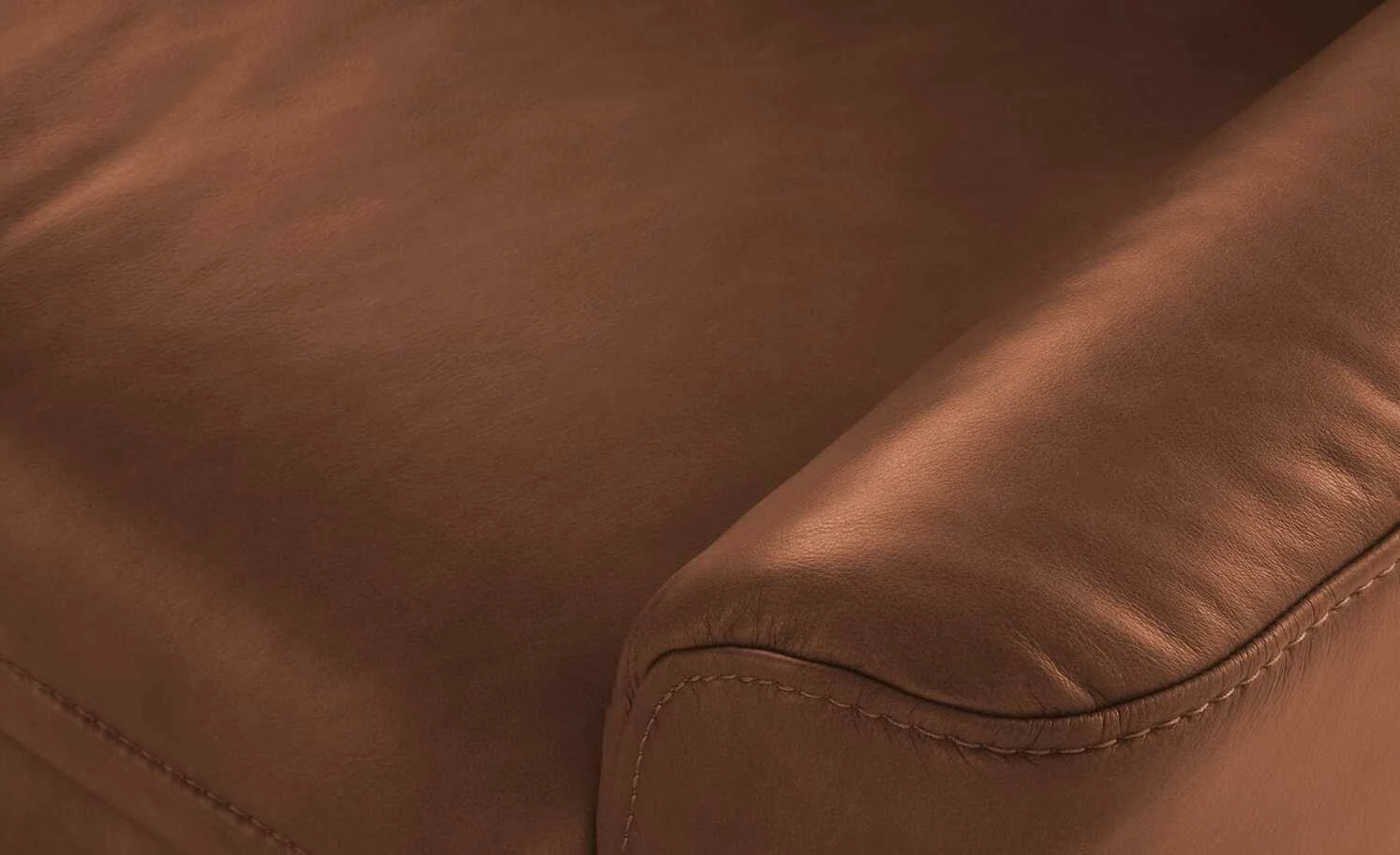 Wohnwert Ecksofa Leder Yola | Cognac (Braun-Orange) links ohne 8 Wohnwert Ecksofa Leder Yola | Cognac (Braun-Orange) links ohne – Bild 6