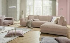 VIVA Cord-Ecksofa Sila | Taupe (Hellbraun) rechts