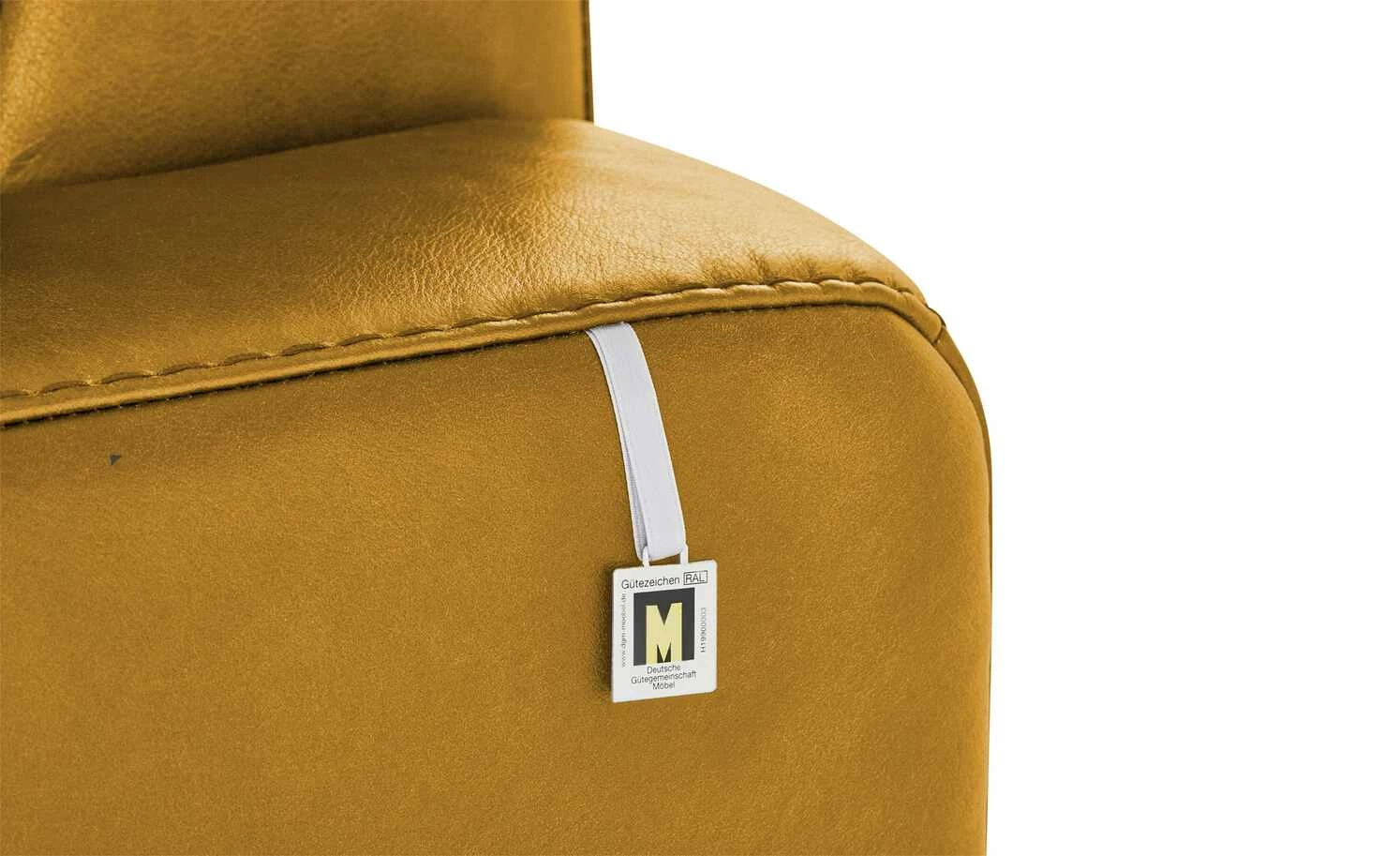 Ravensberger Werkstätten Ledersofa Domino | Kurkuma (Gelb) 181|cm 8 Ravensberger Werkstätten Ledersofa Domino | Kurkuma (Gelb) 181|cm – Bild 6