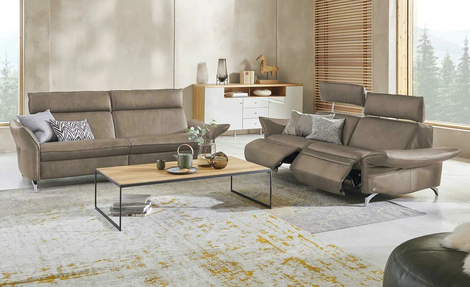 himolla Ledersofa 1926 | Fango (Hellbraun) Grundfunktion 3 himolla Ledersofa 1926 | Fango (Hellbraun) Grundfunktion