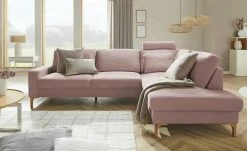 VIVA Cord-Sofa Capa | Rosa rechts