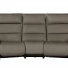 Wohnwert Trapezsofa aus Leder Corvina | Slate (Grau)