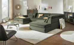Lounge Collection Wohnlandschaft Spencer | Olive (Grün-Grau) rechts Erweiterte Funktion