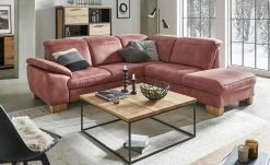 Mein Sofa bold Ecksofa Raica | Rose (Rosa) rechts Erweiterte Funktion