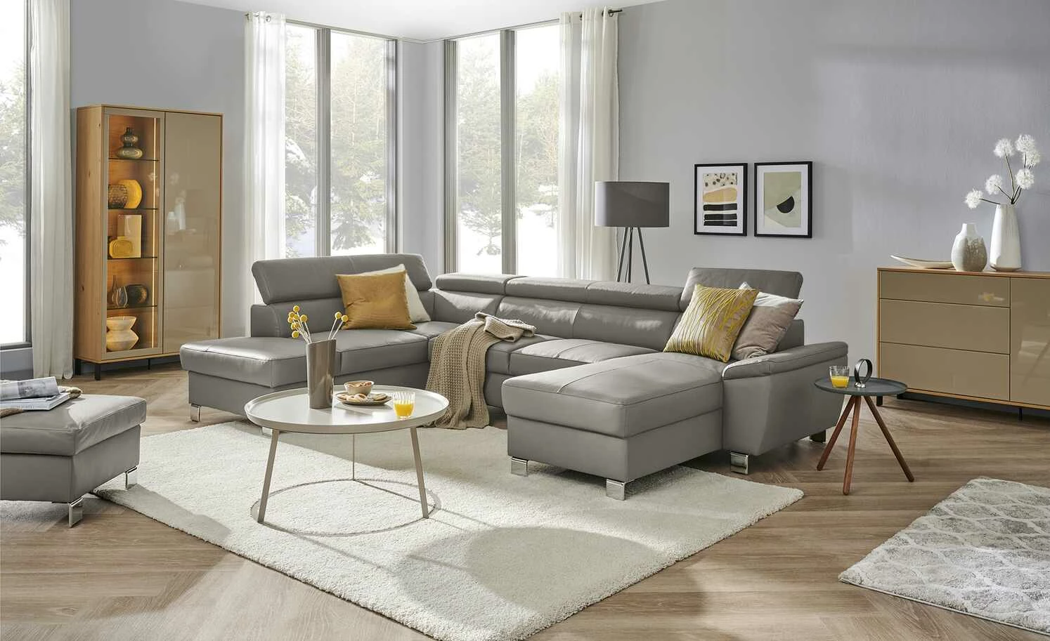 uno Wohnlandschaft Avola | Schlamm (Braun-Grau) links Erweiterte Funktion 3 uno Wohnlandschaft Avola | Schlamm (Braun-Grau) links Erweiterte Funktion