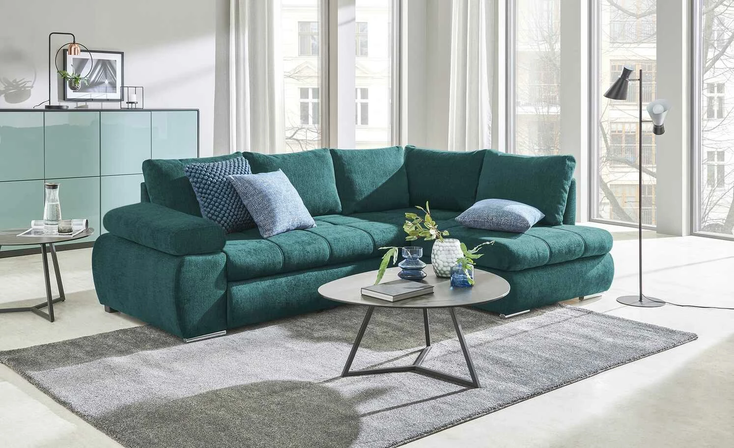switch Ecksofa Sky | Petrol rechts ohne 3 switch Ecksofa Sky | Petrol rechts ohne