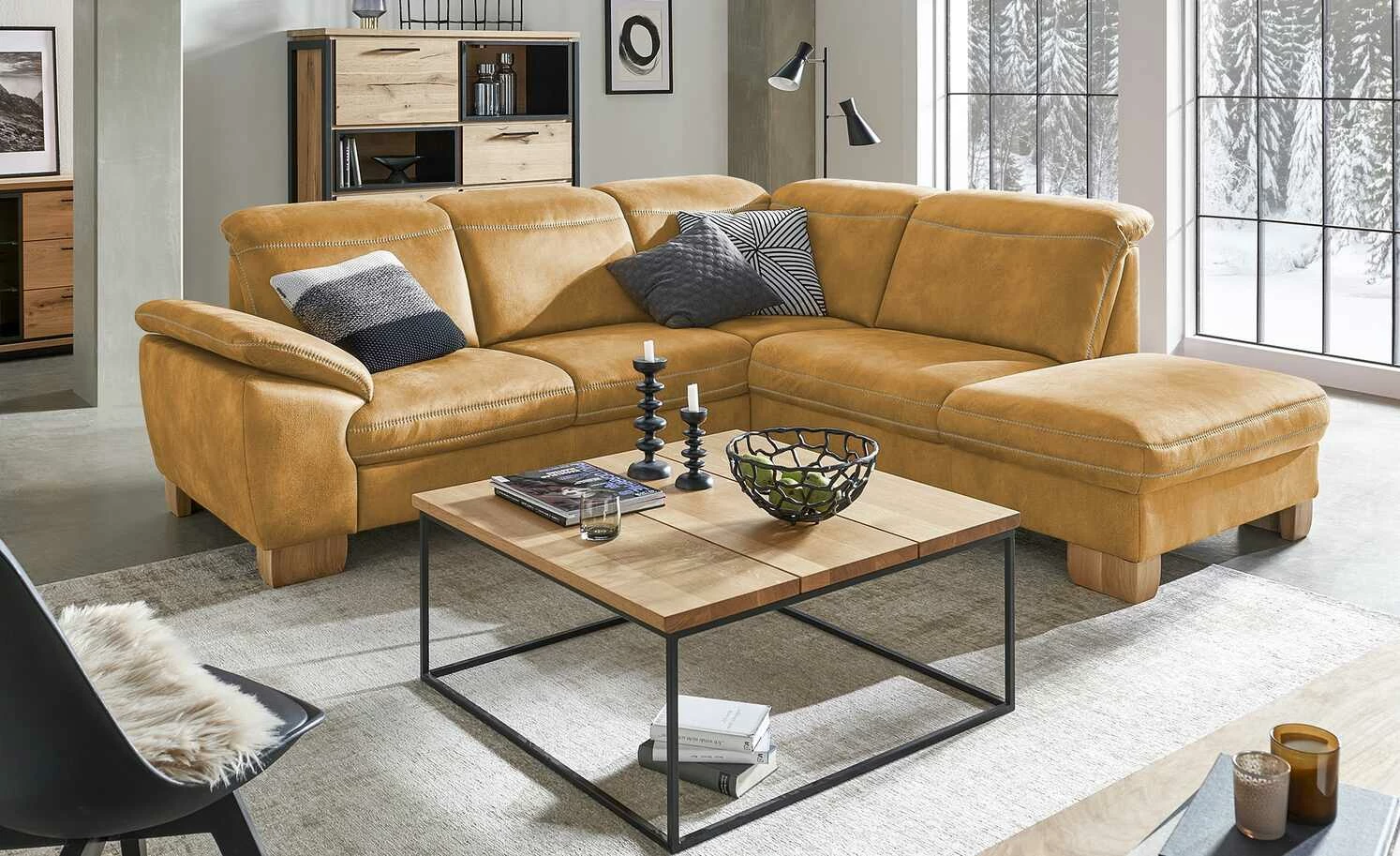 meinSofa Ecksofa Raica | Kurkuma (Gelb) rechts ohne 3 meinSofa Ecksofa Raica | Kurkuma (Gelb) rechts ohne