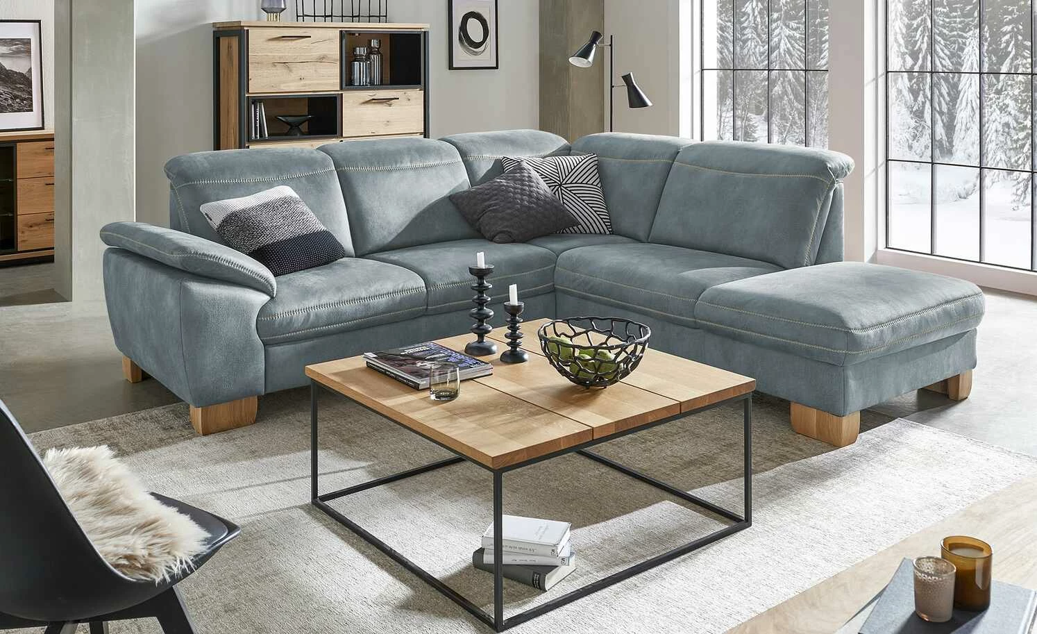 meinSofa Ecksofa Raica | Ice (Blau-Grau) rechts ohne 3 meinSofa Ecksofa Raica | Ice (Blau-Grau) rechts ohne