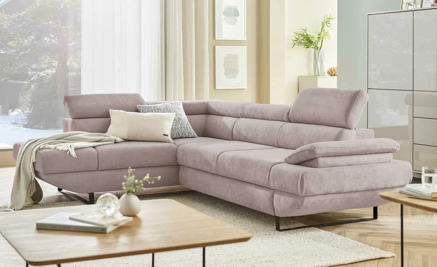 switch Ecksofa Gio | Altrosa (Rosa-Grau) links Grundfunktion 3 switch Ecksofa Gio | Altrosa (Rosa-Grau) links Grundfunktion