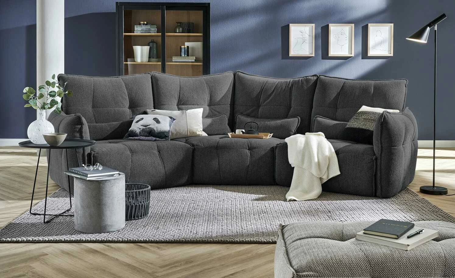 bobb Einzelsofa Jeaneva | 371|cm Anthrazit Webstoff 3 bobb Einzelsofa Jeaneva | 371|cm Anthrazit Webstoff