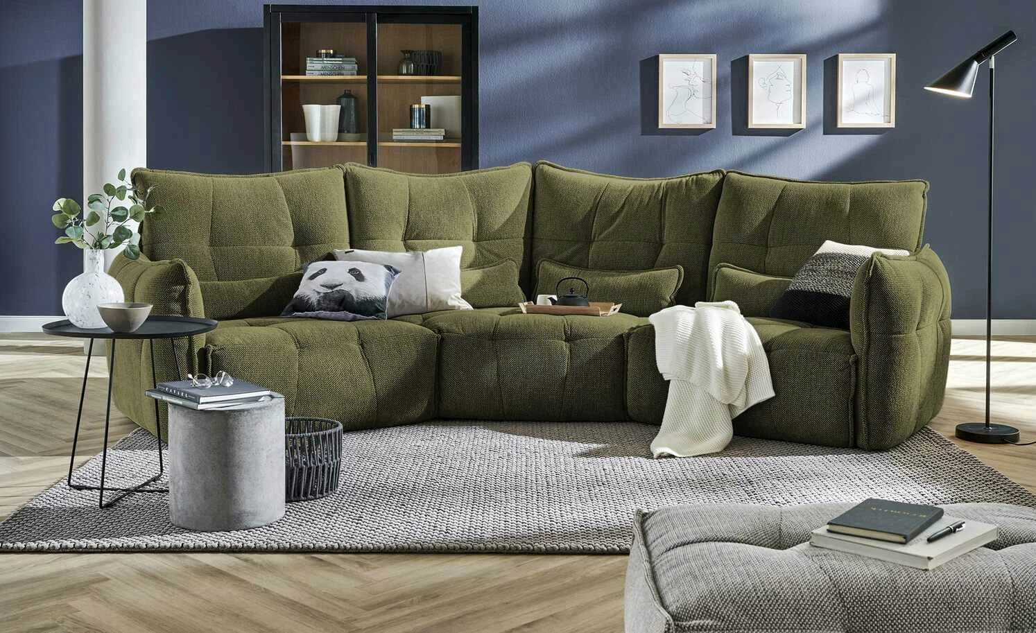 bobb Einzelsofa Jeaneva | 371|cm Grün Webstoff 3 bobb Einzelsofa Jeaneva | 371|cm Grün Webstoff