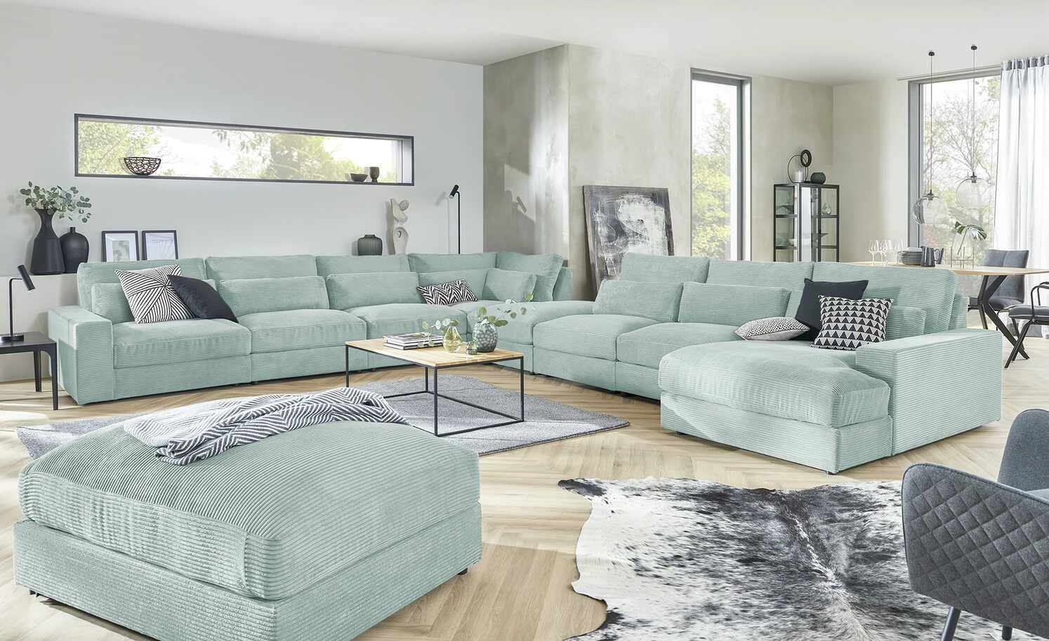 Wohnlandschaft Branna | Mint rechts 3 Wohnlandschaft Branna | Mint rechts