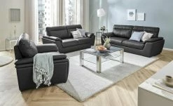 uno Ledersofa Brandy II | Black (Schwarz) 2