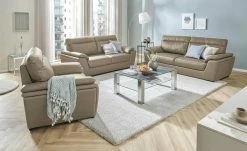 uno Ledersofa Brandy II | Stone (Braun-Grau) 2