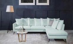 SOHO Ecksofa Salma | Ice (Blau) rechts