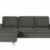 smart Ecksofa Finola | Schwarz Mikrofaser links