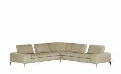 W.SCHILLIG Ecksofa Leder Valentinoo | Stone (Grau - Beige) 298|cm 298|cm -Sofas Verkaufsladen 29406252 16 202208291243