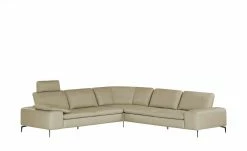 W.SCHILLIG Ecksofa Leder Valentinoo | Stone (Grau - Beige) 298|cm 298|cm -Sofas Verkaufsladen 29406252 18 202208291243