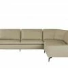 W.SCHILLIG Ecksofa Leder Valentinoo | Stone (Grau - Beige) 298|cm 298|cm