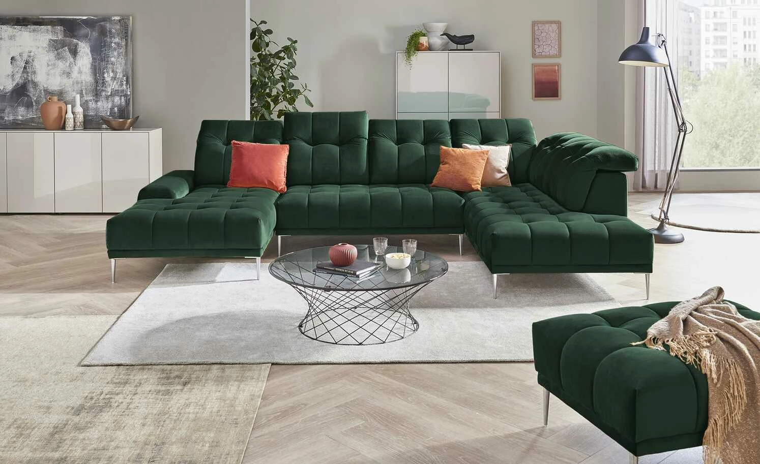 switch Wohnlandschaft Grenada | Waldgrün rechts 3 switch Wohnlandschaft Grenada | Waldgrün rechts