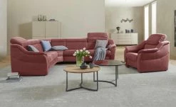 himolla Ecksofa 9707 | Burgund (Dunkelrot-Violett) links Grundfunktion