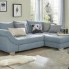 bobb Ecksofa Melody | Blaugrau (Blau) Webstoff rechts